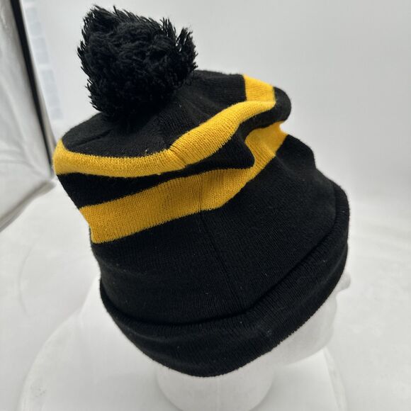 Boston Bruins New Era Black Yellow  Pom Beanie - Picture 6 of 10